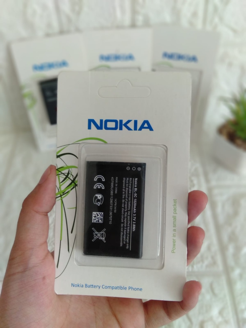 BATTERY NOKIA BL 5C  BT PACK PUTIH PENDEK
